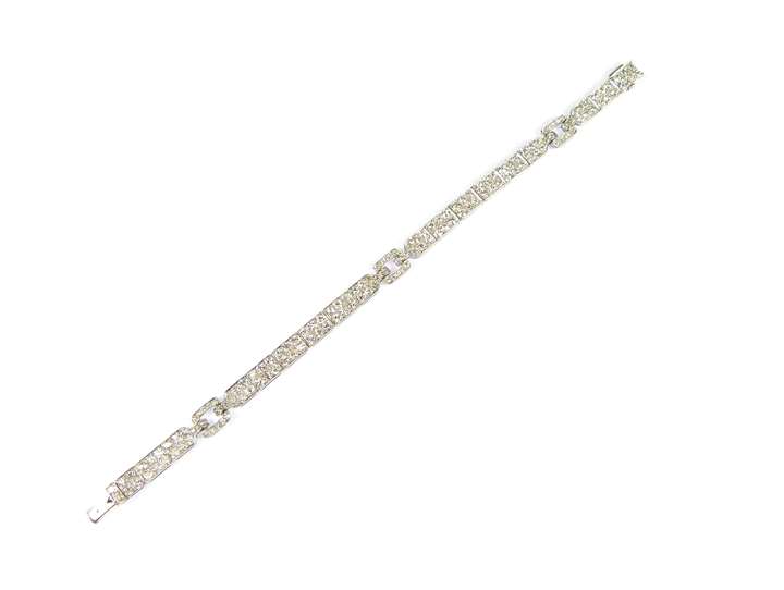Diamond set slim strap bracelet by Cartier